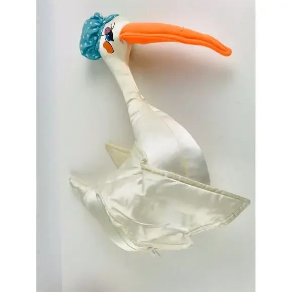 Vintage Russ Berrie Mother Goose Plush Duck Stuffed Animal Home Decor 14" Bonnet - Picture 4 of 10